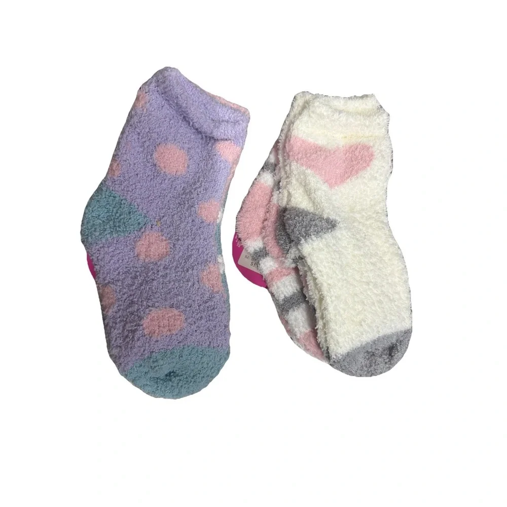 Toddler Girl Cozy Fluffy Fuzzy Socks 6 Pairs Warm Winter Size 11-4